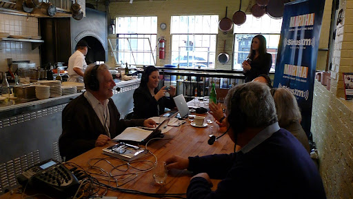 Jonathan and his guests enjoying themselves.