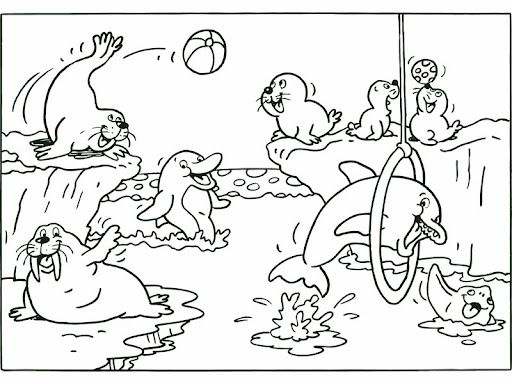 Dibujo para colorear de un zoologico - Imagui