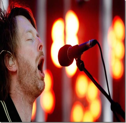 Local Input~ Lead singer Thom Yorke of British rockband Radiohead performs on July 1, 2008 during a concert in Amsterdam. AFP PHOTO / ANP / RICK NEDERSTIGT    *** The Netherlands out - Belgium out *** (Photo credit should read RICK NEDERSTIGT/AFP/Getty Images)