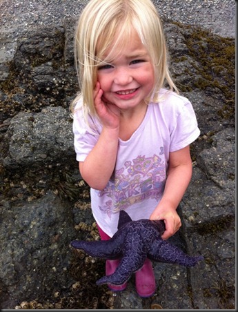 Elsie and a starfish