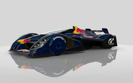 The car in question isn't Vettel's actual race car but the Red Bull X2010
