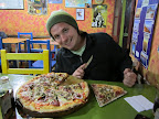 Best pizza we've had on the road - MinuteMan Pizza in Uyuni. And yes, Dyl smashed the entire pizza into his face that night.