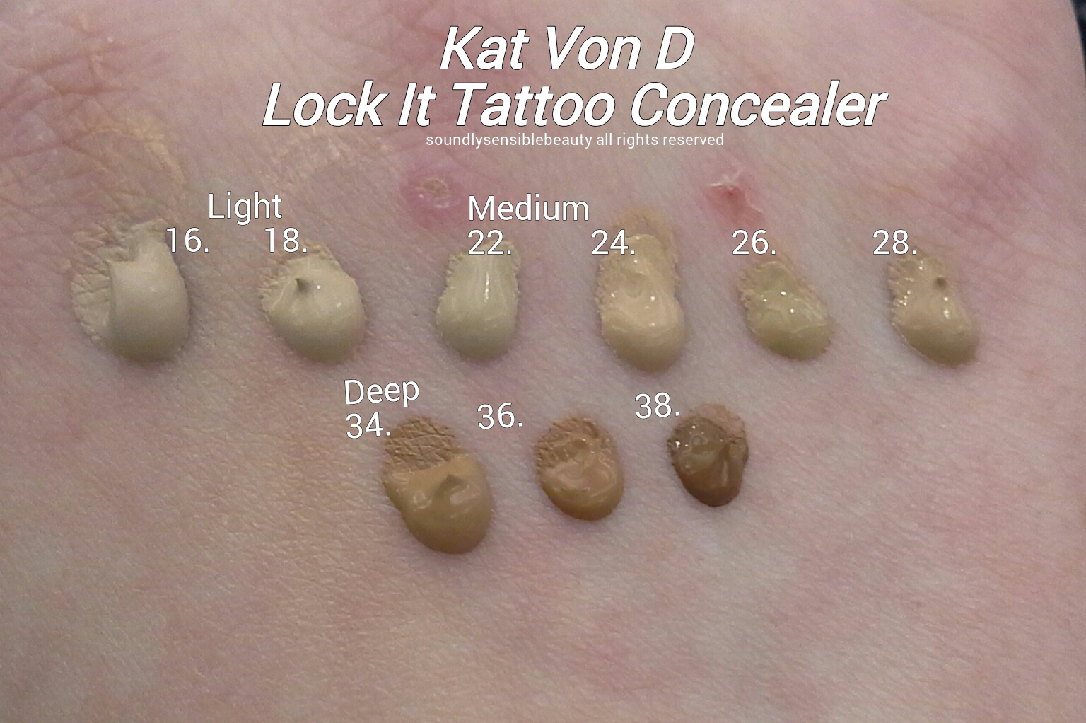 Kat Von D Lock It Concealer; Review & Swatches of Shades