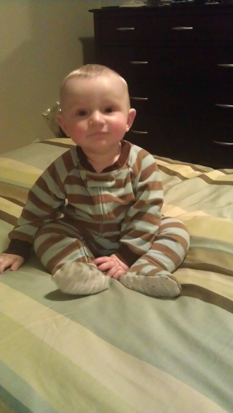 Charlie sitting up