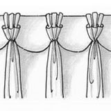raised scalloped double heading