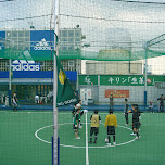 soccer field on top of tokyu department store in Shibuya, Japan 