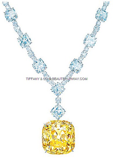 Tiffany Diamond 175th Anniversary Lucida 20 diamonds, 58 brilliant-cut diamonds spectacular platinum necklace 20 white 100 carats Tiffany & Co.128.54-carat Legendary One world’s largest finest fancy yellow diamonds