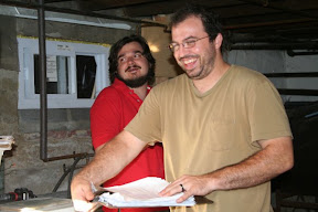 Co-Director / Writer Ernie Rockelman shares a laugh with producer Jeremy Cloutier.