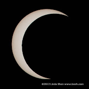 Partial solar eclipse viewed from Mt. Hamilton east of San Jose, California.