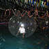 William tries to formulate a strategy on standing inside the Zorb Ball.