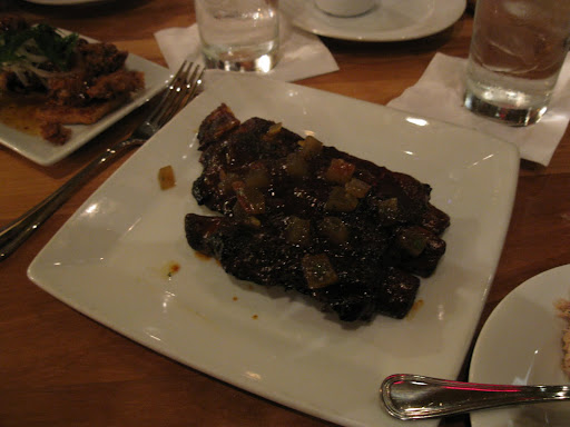 Sticky pork ribs will ruin your clothes, but they're tasty.