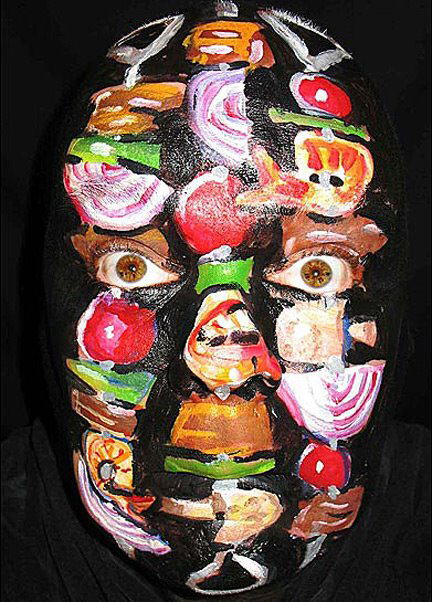 Self-Portraits Face Paintings by James Kuhn