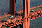 Cars on the Golden Gate Bridge