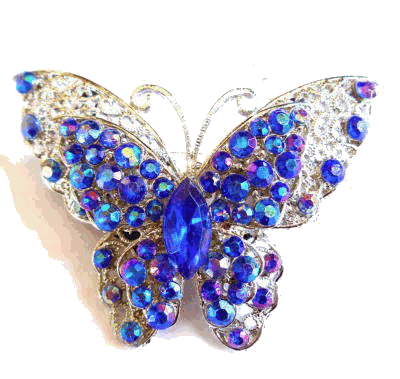 linda borboleta azul brilhando