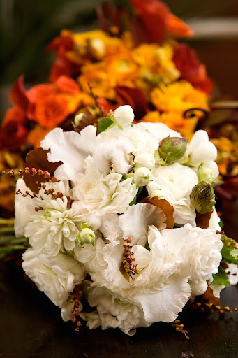 Dahlias, ranunculus, crocosmia pods, and cotton hint at the coming fall weather.
Photo by Zielenbach Photography. Dahlias, ranunculus, crocosmia pods, and cotton hint at the coming fall weather.
Photo by Zielenbach Photography.