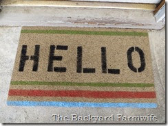 doormat  makeover - The Backyard Farmwife