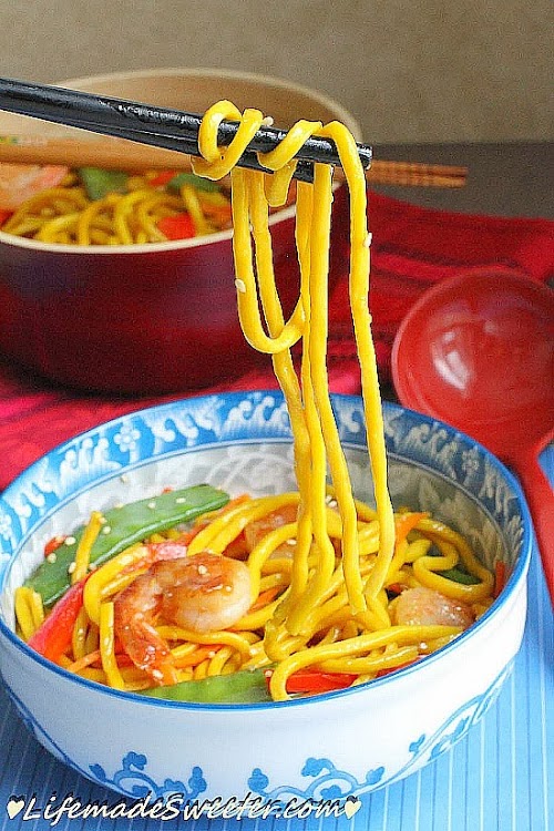 Shrimp & Snow Peas Stir-Fry Lo Mein Noodle Life made Sweeter 9.jpg