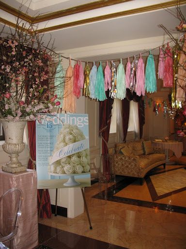 The festive entrance to the Martha Stewart Weddings wing.