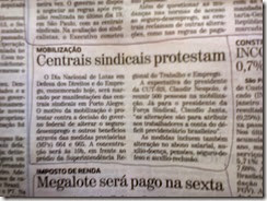 Centrais sindicais protestam - www.rsnoticias.net