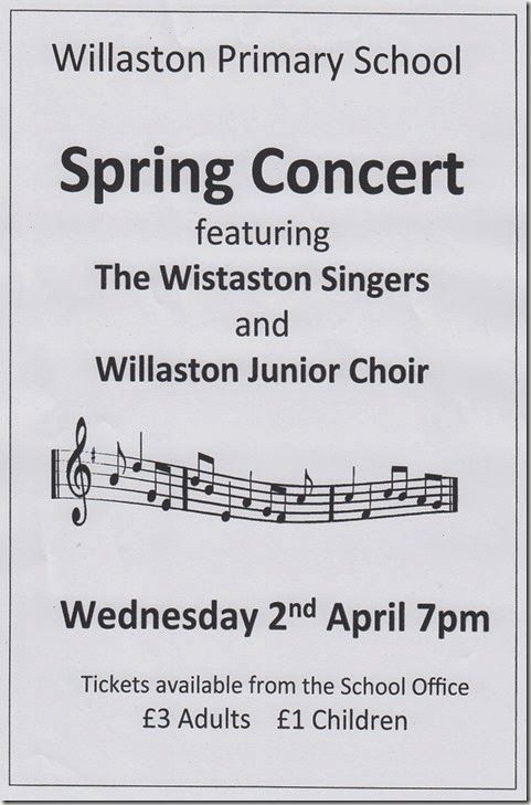 Willaston Primary School – Spring Concert – Wed 2 April 2014