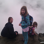 Waiting at the edge for clouds to pass and show us Machu Picchu.