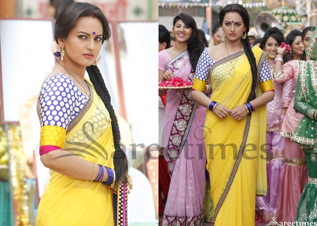 [Sonakshi_Sinha_Yellow_Plain_Saree%255B4%255D.jpg]