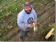 Matt tests the corn