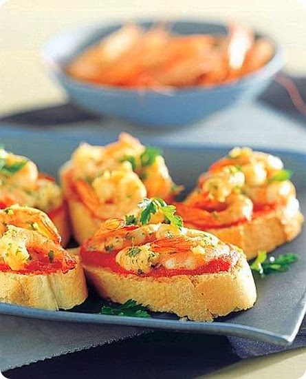 Crostini sfiziosi ai gamberetti e zenzero Crostini sfiziosi ai gamberetti e zenzero