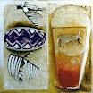 Urv�gel, 2010. �l/Papier/Leinen, 100 x 100 cm.