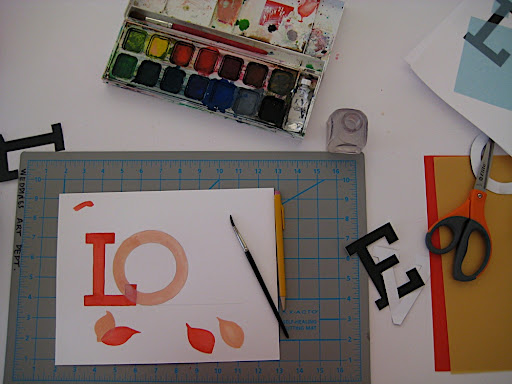 Carolyn painted a version of the poster in the early stages of its development.