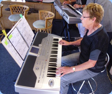 Yvonne Moller playing her Korg Pa1X