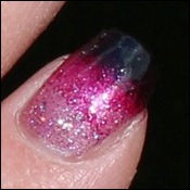 Black Pink Glitter Gradient Nails 4