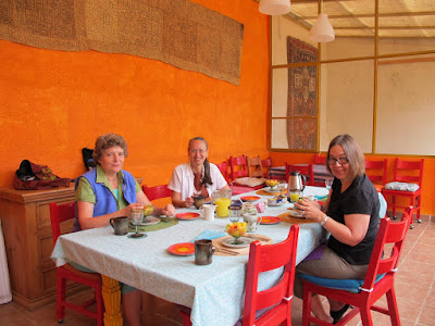 breakfast overlooking the church