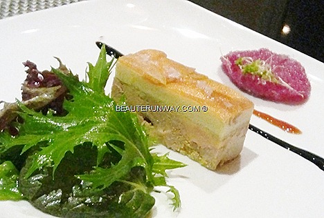 The Halia Foie Gras Presse aapple silvers in port reduction crystalisd rose petal Singapore Botanic Gardens