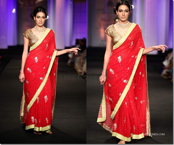 meera musaffar ali_red_saree meera musaffar ali_red_saree