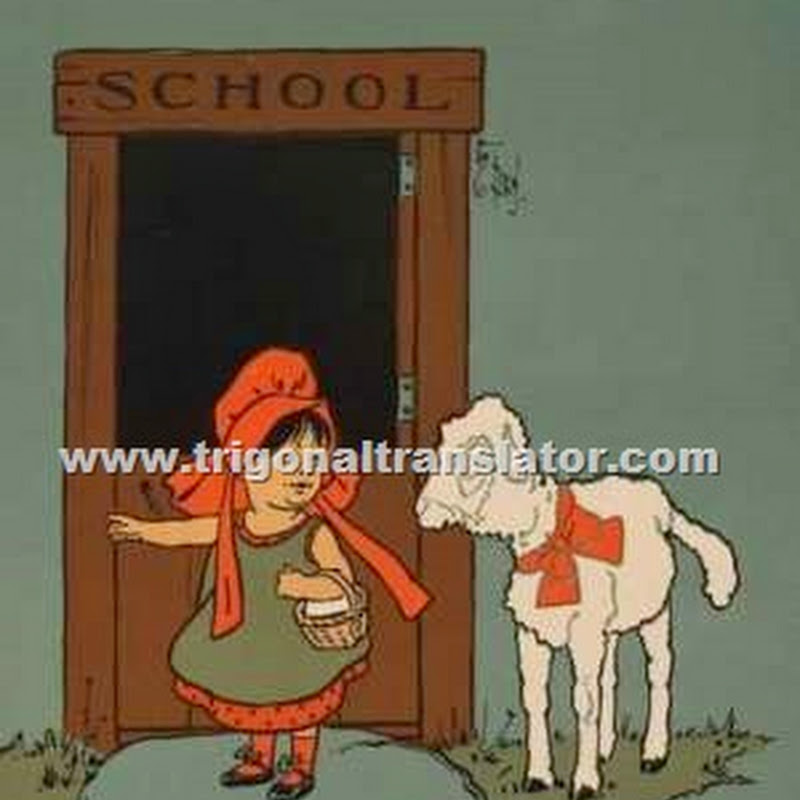 Contoh Terjemahan Nursery Rhyme: Mary Had a Little Lamb Contoh Terjemahan Nursery Rhyme: Mary Had a Little Lamb