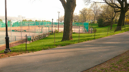 A brief detour off Cherry Walk takes me around the 96th Street Clay Tennis Courts. At one time, much of the green space around the courts was a run down, weed choked, neglected patch of litter strewn sadness. The courts and gardens are part of the Riverside Clay Tennis Association.