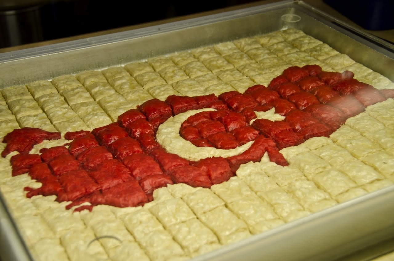 Turkey flag in baklava