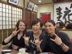 With Sabi and Koyuki at the sushi place!