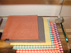 Vibrant gingham pocket squares at Kleinfeld.