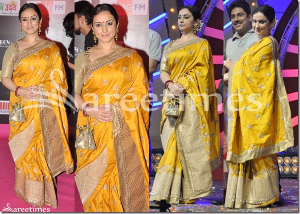Yellow_Embroidery_Silk_Saree