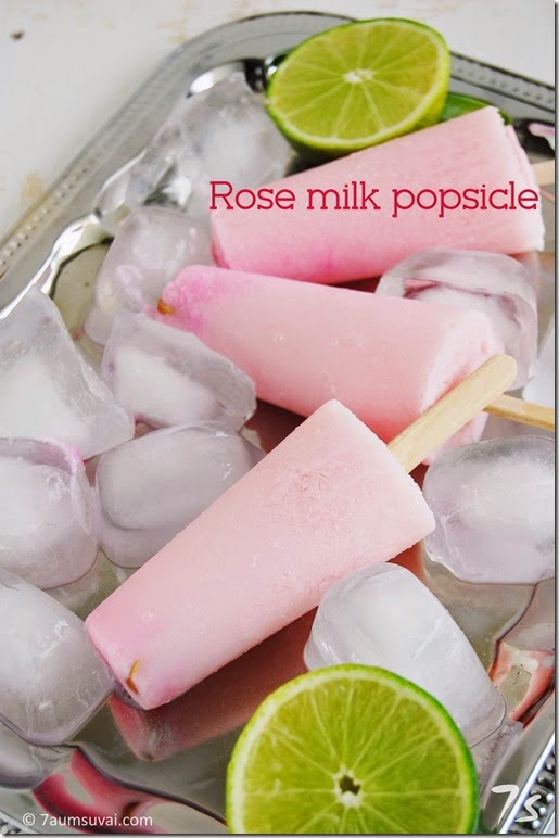 Rose milk popsicle
