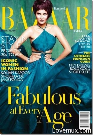 Lara-Dutta-On-Harpers-Bazaar-Magazine-Cover-July-2011-Edition