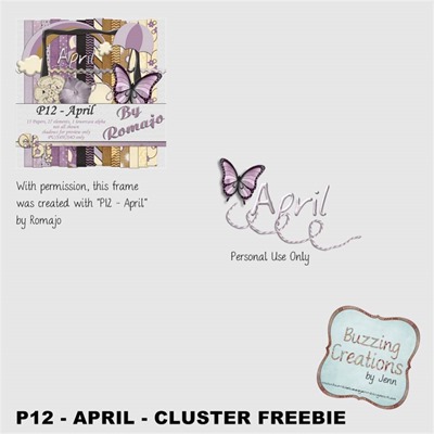 Romajo - P12 - April - Cluster Freebie Preview
