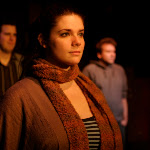 Diversey Harbor, by Marisa Wegrzyn. Directed by Brian Golden. April 7 - May 10, 2009. (l to r) Brian Stojak, Robin Kacyn, Charlie Olson. Photo Credit: Amanda Clifford.