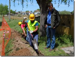 El intendente Juan Pablo de Jesús recorrió obras de gas y cloacas