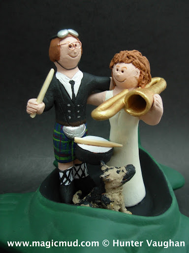 trombone wedding topper