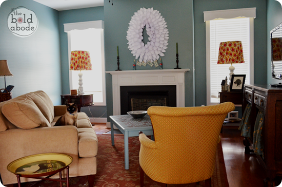 colorful family room