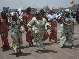 Les femmes de la RD Congo célèbrent la journée internationale de la femme ce 8 mars 2011 à Goma.