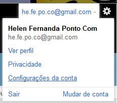 Configurações da conta Configurações da conta